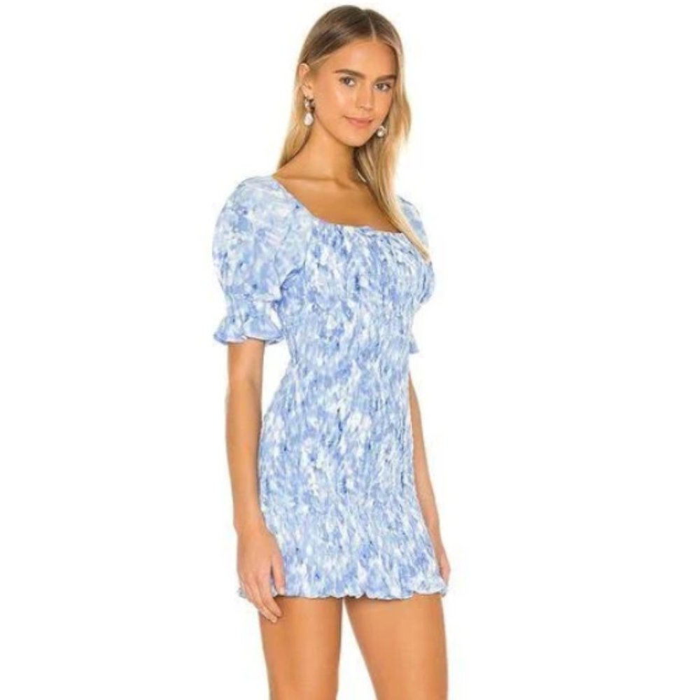 FAITHFULL THE BRAND | Magnolia Mini Dress Roos Blue Tie Dye